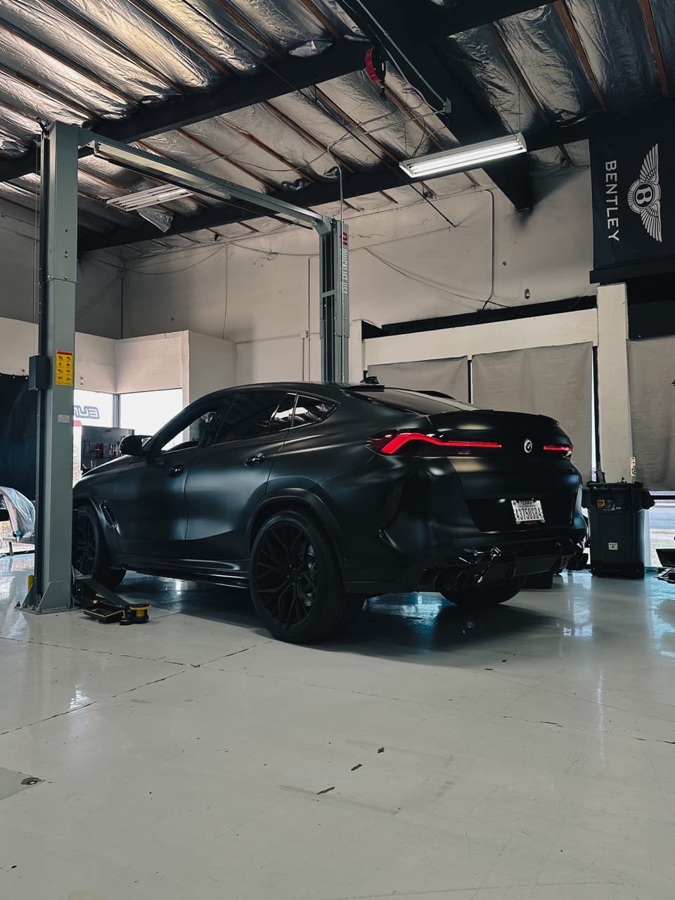 Matte-black BMW M car